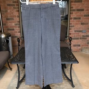 Banana Republic Pinstripe Gray Slacks 6P
